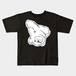 Upside Down Smiley Bear Sketch Kids T-Shirt